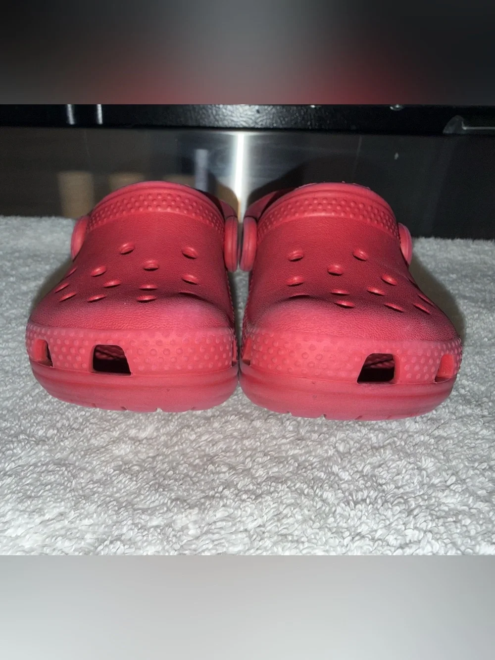 CROCS footbed clog red